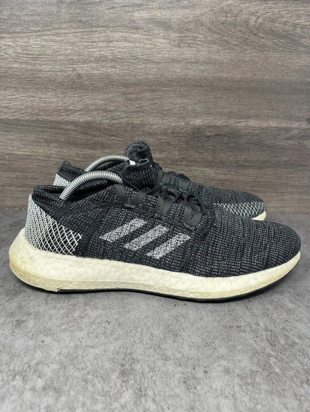 adidas PureBoost DPR Black White Size 11 Mens Boost Running Shoes Sneakers